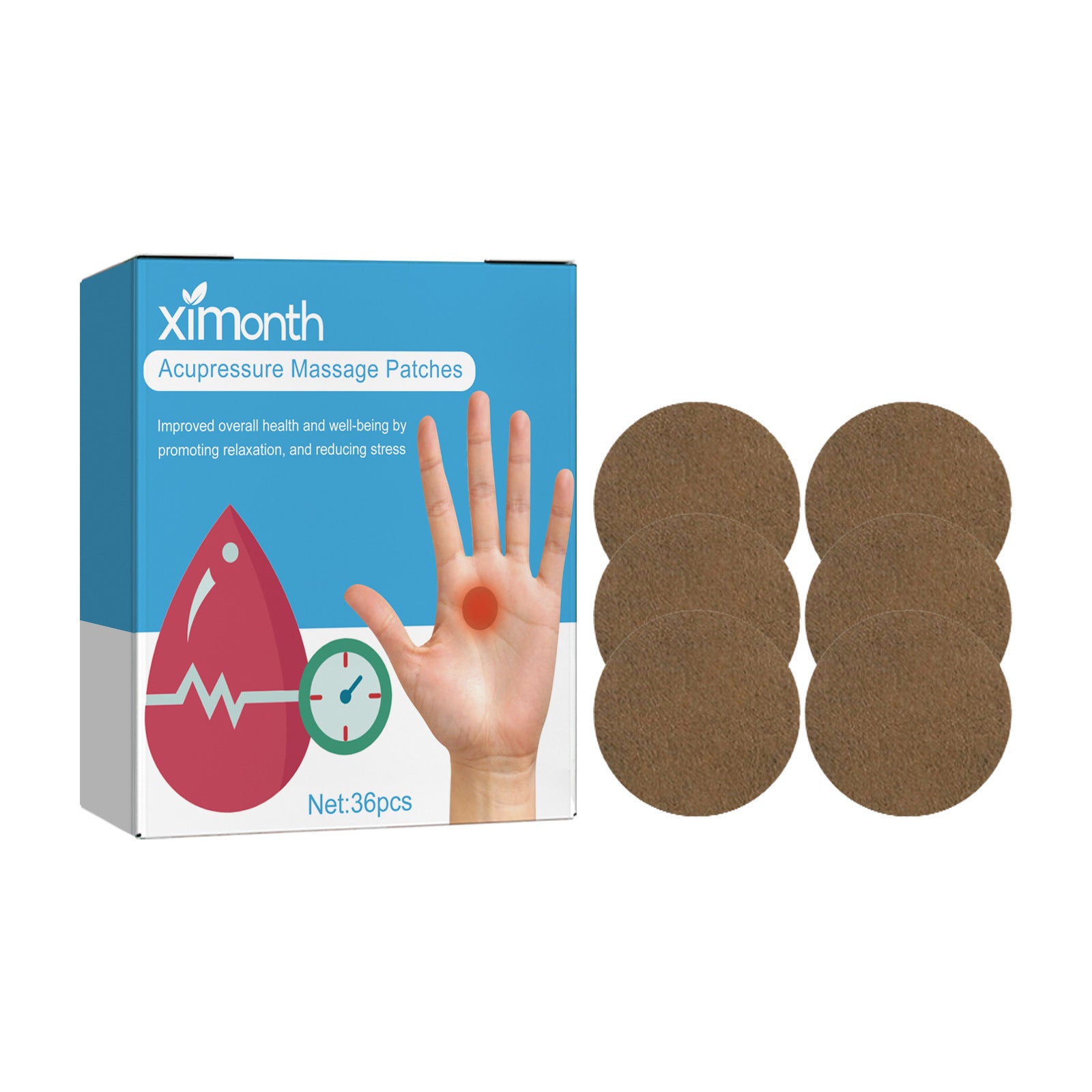 Acupressure Massage Patches, Ease dizzy is sick elderly health care